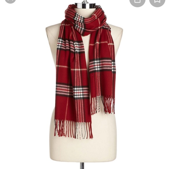 Lord & Taylor Accessories - Lord & Taylor Red Plaid Scarf.